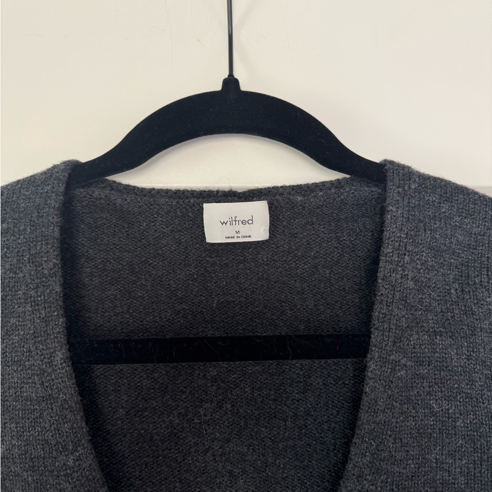 Aritzia Wilfred Basque Sweater - Charcoal Grey Medium - Picture 4 of 5